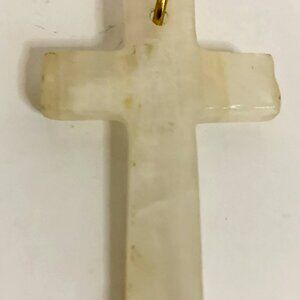 Mother of Pearl Cross Pendant ONLY 2 inch Unsigned